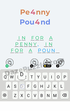 Dingbats Level 279 (Pe4nny Pou4nd) Answer