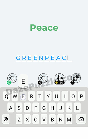 Dingbats Level 294 (Peace) Answer