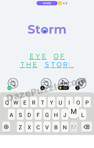 Dingbats Level 296 (Storm) Answer