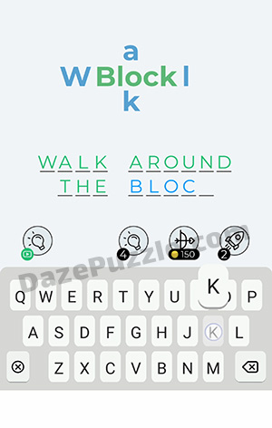 Dingbats Level 301 (Walk Block) Answer