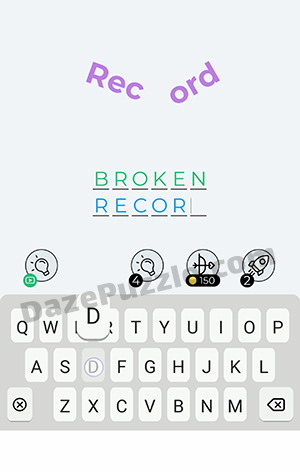 Dingbats Level 324 (Record) Answer