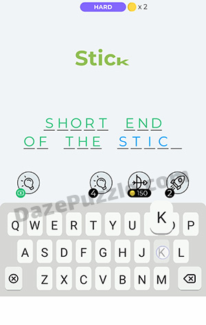 Dingbats Level 328 (Stick) Answer