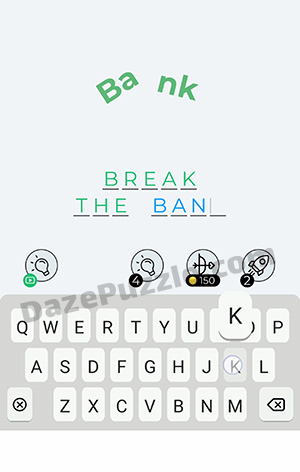 Dingbats Level 343 (Bank) Answer