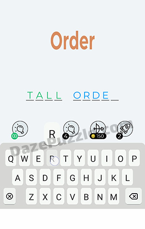 Dingbats Level 347 (Order) Answer