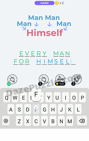 Dingbats Level 356 (Man Himself Man) Answer