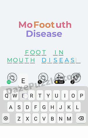Dingbats Level 360 (Mo Foot uth Disease) Answer