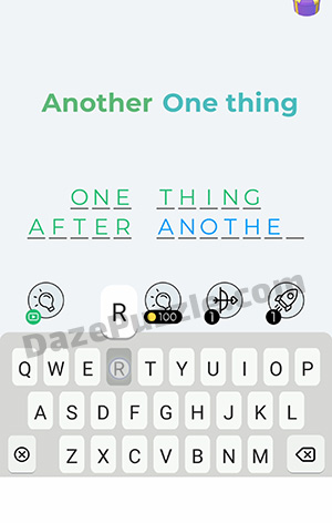 Dingbats Level 86 (Another One thing) Answer