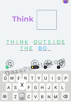 Dingbats Level 88 (Think) Answer