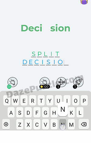 Dingbats Level 91 (Deci sion) Answer