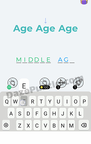 Dingbats Level 92 (Age Age Age) Answer
