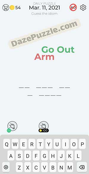 Dingbats march 11 2021 daily puzzle answer