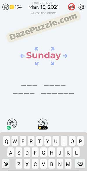 Dingbats march 15 2021 daily puzzle answer