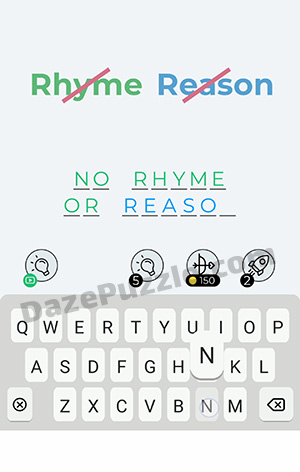 Dingbats Level 373 (Rhyme Reason) Answer