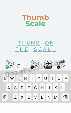 Dingbats Level 379 (Thumb Scale) Answer