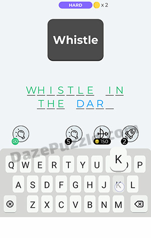Dingbats Level 385 (Whistle) Answer