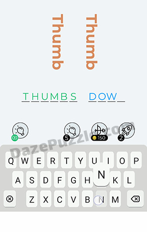 Dingbats Level 386 (Thumb Thumb) Answer