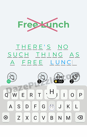 Dingbats Level 389 (Free Lunch) Answer