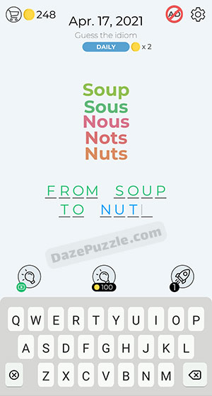 dingbats april 17 2021 daily puzzle answer