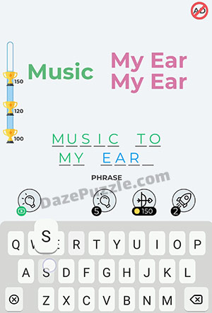 Dingbats Level 393 (Music My Ear) Answer