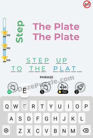 Dingbats Level 394 (Step The Plate) Answer