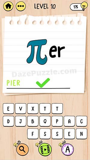 brain test tricky words level 10 answer