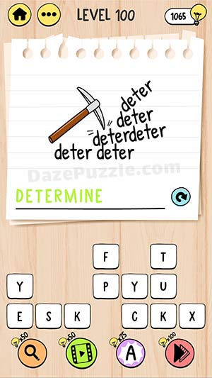 brain test tricky words level 100 answer