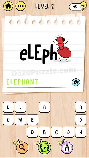 brain test tricky words level 2 answer