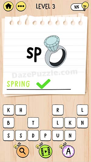 brain test tricky words level 3 answer