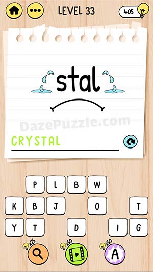 brain test tricky words level 33 answer