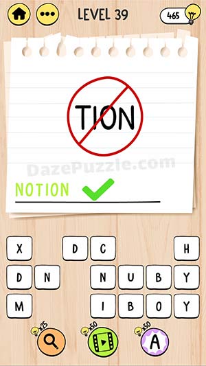 brain test tricky words level 39 answer
