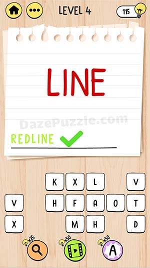 brain test tricky words level 4 answer