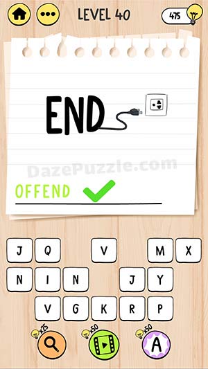 brain test tricky words level 40 answer