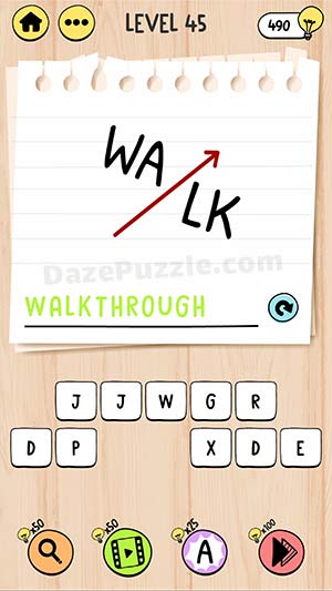 brain test tricky words level 45 answer