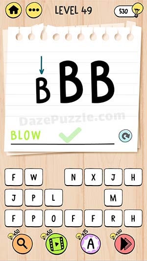 brain test tricky words level 49 answer