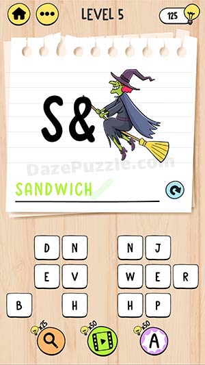 brain test tricky words level 5 answer
