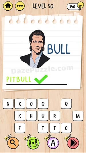 brain test tricky words level 50 answer