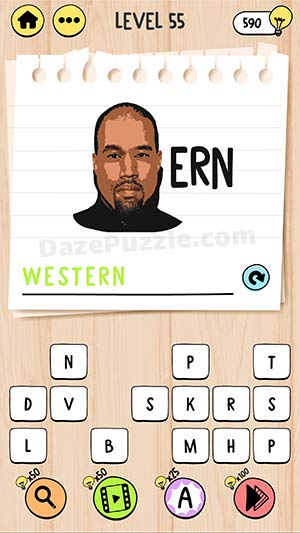 brain test tricky words level 55 answer