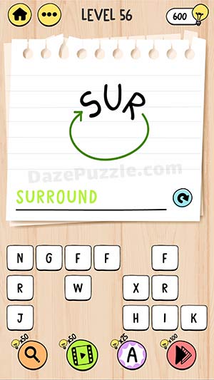 brain test tricky words level 56 answer