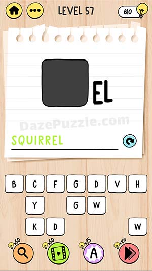 brain test tricky words level 57 answer