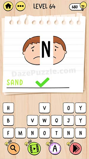 brain test tricky words level 64 answer