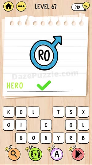 brain test tricky words level 67 answer