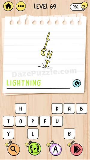brain test tricky words level 69 answer