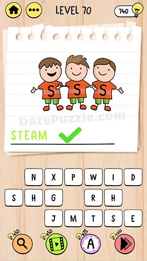 brain test tricky words level 70 answer
