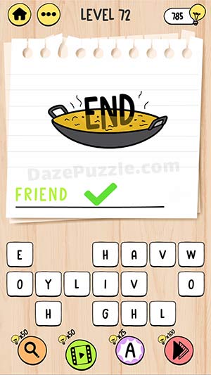brain test tricky words level 72 answer