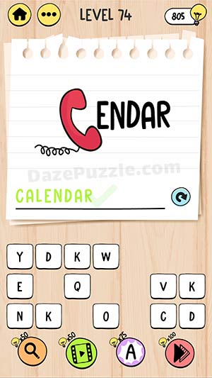 brain test tricky words level 74 answer