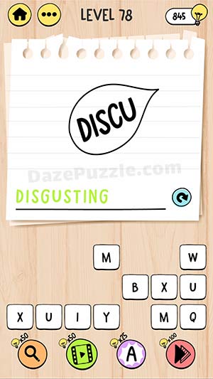 brain test tricky words level 78 answer
