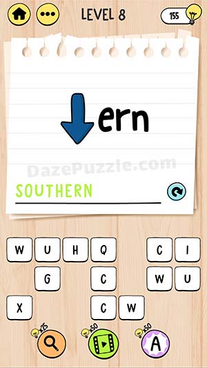brain test tricky words level 8 answer