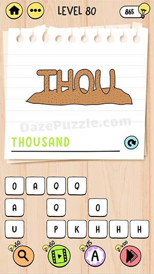 brain test tricky words level 80 answer