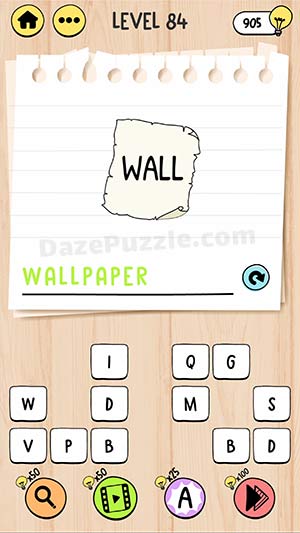 brain test tricky words level 84 answer