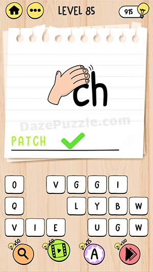 brain test tricky words level 85 answer